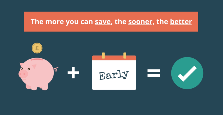 Still from the explainer video: Start Saving Early and Pay Yourself