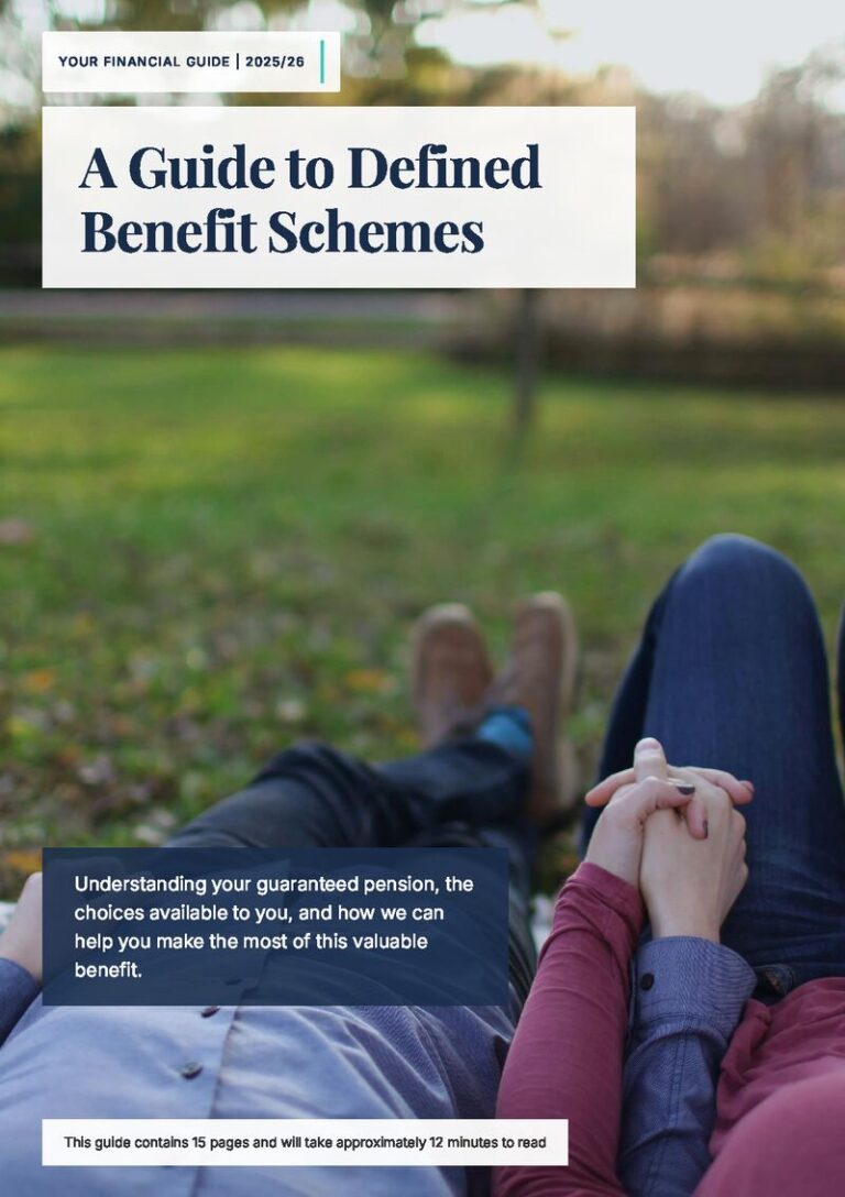 Cover of the client guide: A Guide to Defined Benefit Schemes