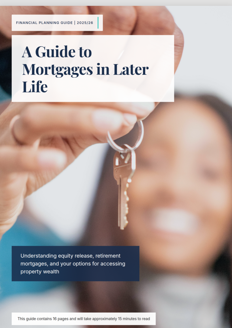 Cover of the client guide: A Guide to Mortgages in Later Life