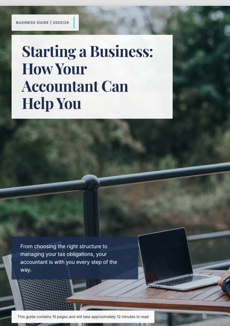Cover of the client guide: Starting a Business: How Your Accountant Can Help You