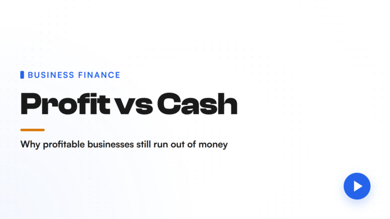 Still from the explainer video: Profit vs Cash