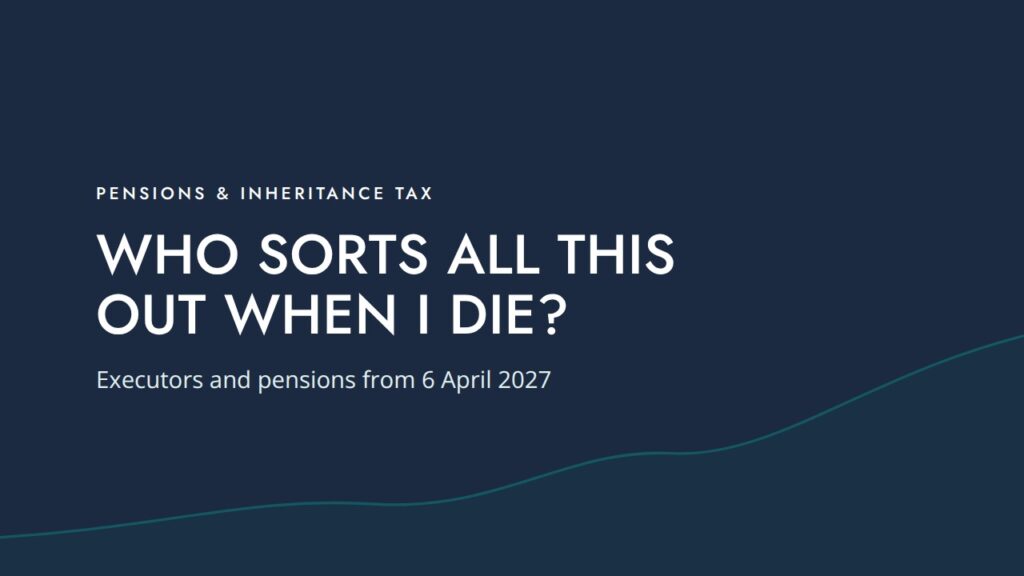 Who sorts all this out when I die? (Typographic)